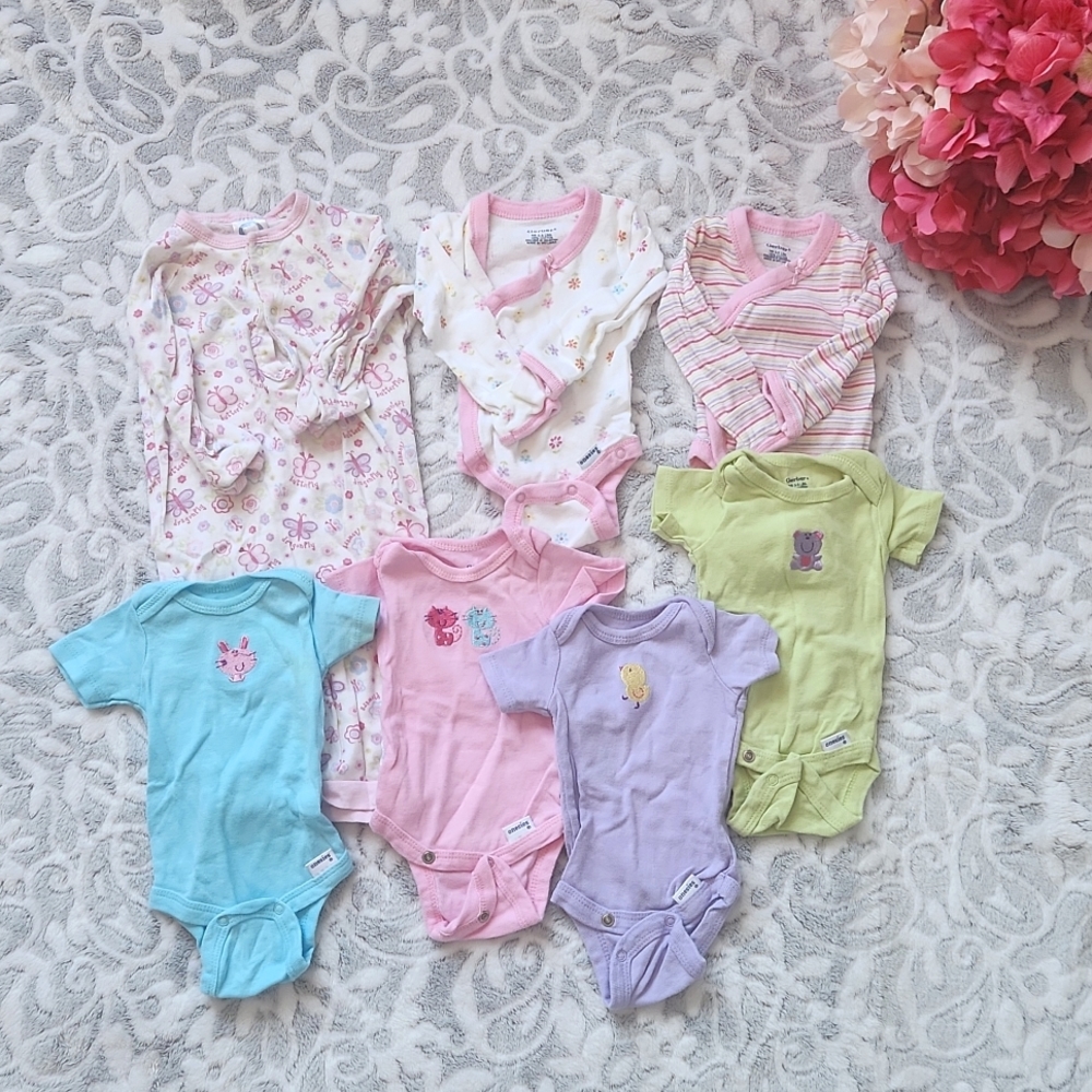 Gerber spring newborn baby girl set